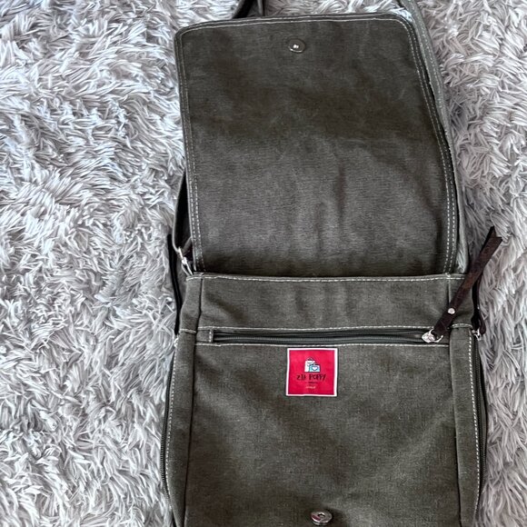 Zia Poppy Italy Canvas Crossbody Bag Multicolor Embroidered Boho Patchwork - Picture 6 of 14